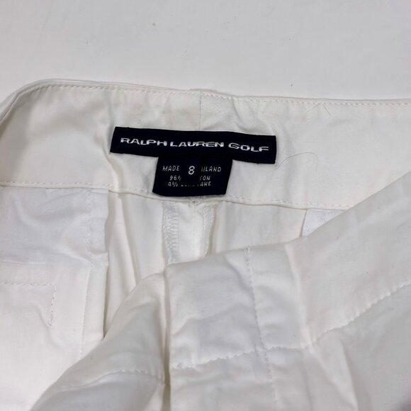 Ralph Lauren Golf Classic Fit White Bermuda Twill Chino Shorts - Size 8 - Picture 4 of 8